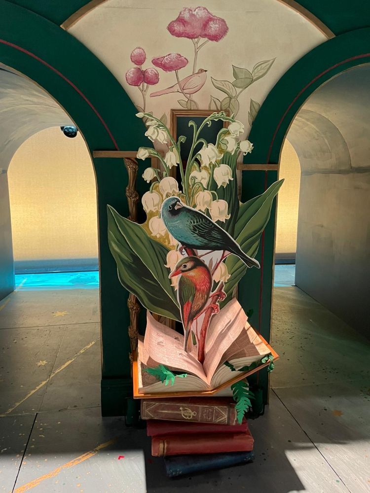Painted Lily of the Valley Scenery, Opera Double Bill - Silk Street Theatre, 2023